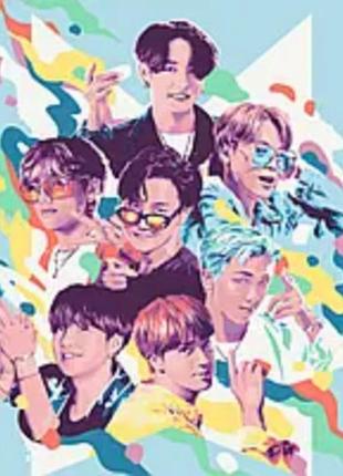 Аниме. k-pop. bts fun art (bangtan boys) 40*50 см картина по номерах