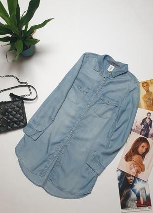 Подовжена джинсова сорочка h&amp;m1 фото