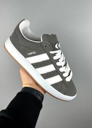 Кросівки adidas campus grey white gum