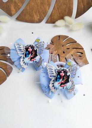 Банты мавка резинки с мавкой голубые патриотические резинки бант в школу