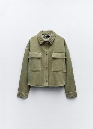 Базовая куртка рубашка вельветовая zara оригинал с биркой, размер s. m3 фото