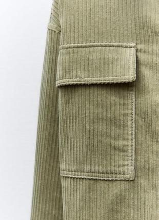 Базовая куртка рубашка вельветовая zara оригинал с биркой, размер s. m7 фото