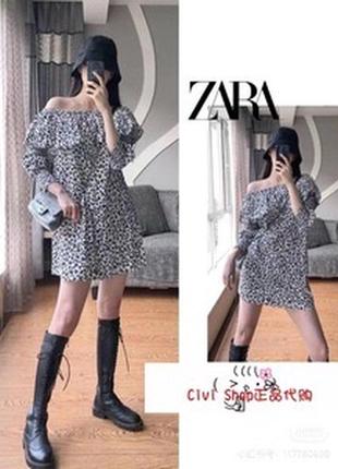 Zara платье из натурального хлопка.