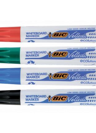 Маркер bic набір для сухостираних дощок velleda ecolutions на спирто (bc904941)