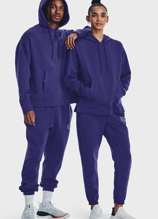 Темно-синие спортивные штаны ua summit knit joggers (унисекс)1 фото