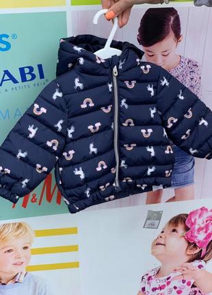 Детская куртка на девочку primark, куртка с единорожками для девочек