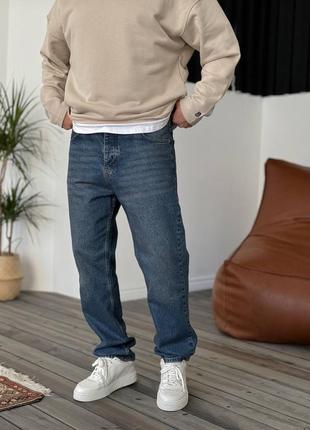 Джинсы мужские синие / повседневные классические джинсы для мужчин