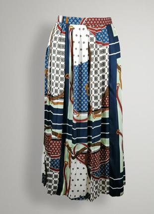 Zara  сатиновая юбка в складку р.l ,p.s5 фото