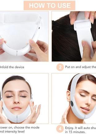 Масажер ems face lifting device led therapy2 фото