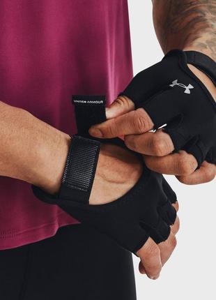 Женские черные перчатки ua women's training glove