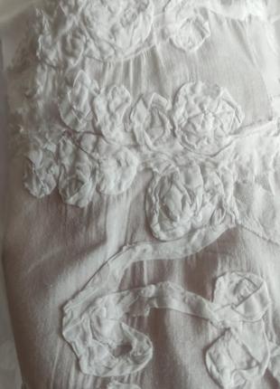 Нарядна біла блуза.4 фото