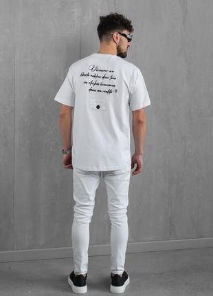 Мужская футболка белая / базовые футболки для мужчин3 фото