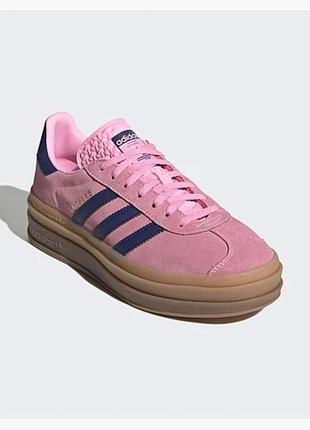 Кроссовки adidas gazelle bold pink glow  (адидас самб6 фото