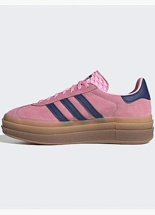 Кроссовки adidas gazelle bold pink glow  (адидас самб7 фото