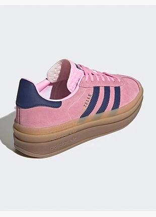 Кроссовки adidas gazelle bold pink glow  (адидас самб5 фото