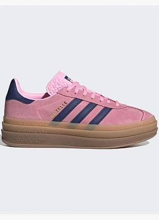 Кроссовки adidas gazelle bold pink glow  (адидас самб2 фото