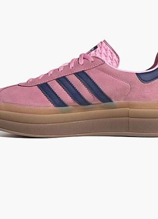 Жіночі кросівки adidas gazelle bold pink glow  (адідас самбо)