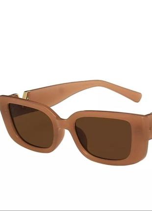 Очки женские прямоугольные, узкие очки солнечные солнцезащитные1 фото