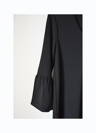 Чорна базова сукня з воланами на рукавах h&m4 фото
