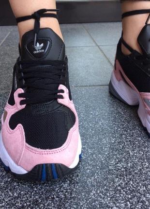 Жіночі кросівки adidas falcon black/pink6 фото