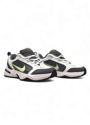 Nike air monarch iv •white grey green•