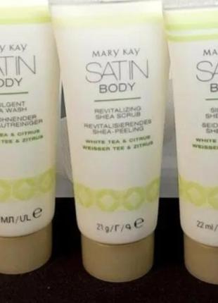 Мини набор для тела с маслом ши белый чай и цитрус satin body mary kay