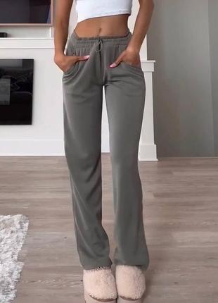 Трендові спортивні жіночі штани широкі, гарно підкреслюють фігуру❤️