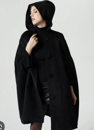 Zara вовняна накидка 2023-24fw hooded wool cape zw limited edition з іспаніі2 фото