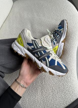 Женские кроссовки asics gel-sonoma 15-50 beige blue ассикс бежевого с синим цветами3 фото