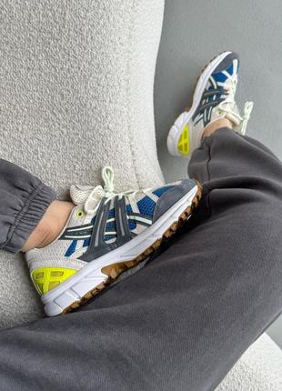 Женские кроссовки asics gel-sonoma 15-50 beige blue ассикс бежевого с синим цветами7 фото