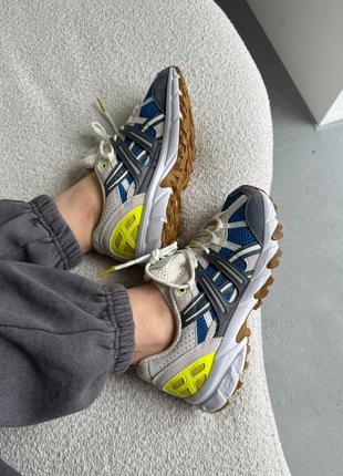 Женские кроссовки asics gel-sonoma 15-50 beige blue ассикс бежевого с синим цветами5 фото