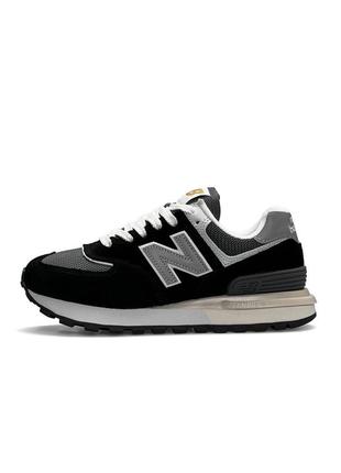 Женские кроссовки new balance classic prm black white reflective5 фото