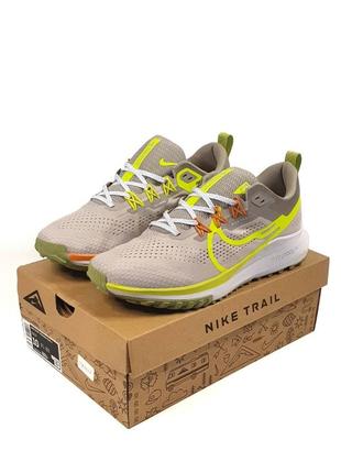 Nike react pegasus trail 4 •grey green•1 фото