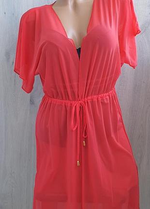 Пляжная туника халатиком, l, xl, xxl/асортимент расцветок