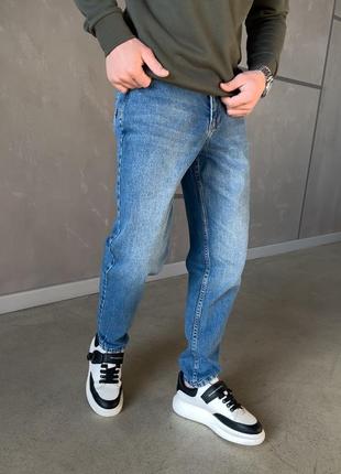 Мужские джинсы мом бананы синие / повседневные джинсы для мужчин