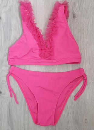 Детский  купальник топом для девочек, 28-36 разм