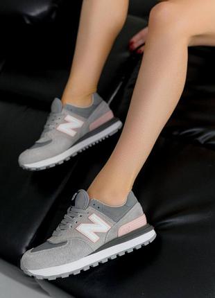 Женские кроссовки new balance classic prm gray pink7 фото