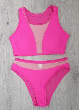 Підлітковий купальник топ з завищеною талією, 34-42 розм