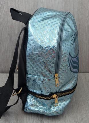 Рюкзак міський, шкільний із накаткою русалка, асортимент квітів2 фото