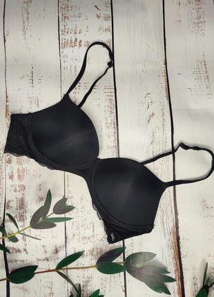Бюстгальтер 80в черный без косточек