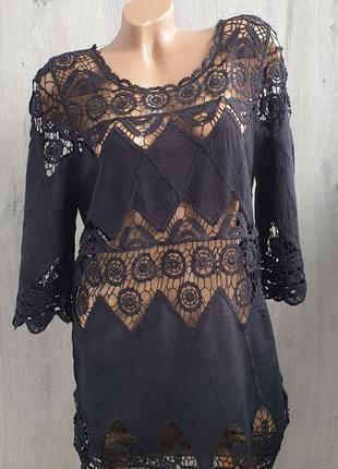 Легка та стильна жіноча пляжна туніка one size