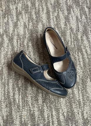 Шкіряні ортопедичні мокасини, туфлі 37 розмір