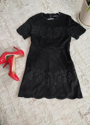 Маленькое черное замшевое платье zara