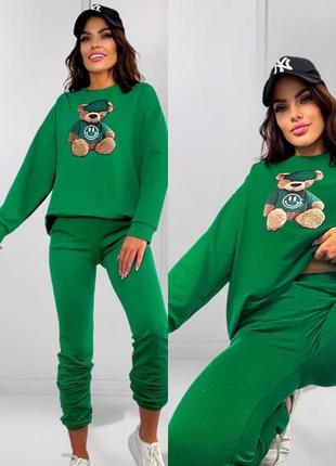 Жіночий весняний костюм з мішкою комплект світшот і штани