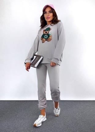 Жіночий весняний костюм з мішкою комплект світшот і штани