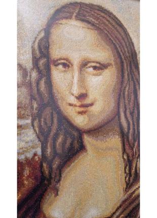 Вышитая картина "мона лиза"