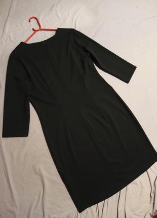 Трикотажное-стрейч,плотное,офисное,чёрное платье,большого размера,tom tailor5 фото