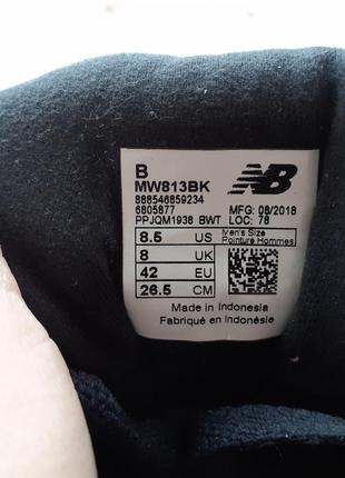 26,5см. new balance. черные кожаные кроссовки. оригинал.9 фото