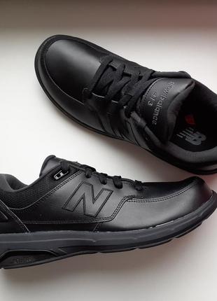 26,5см. new balance. черные кожаные кроссовки. оригинал.4 фото