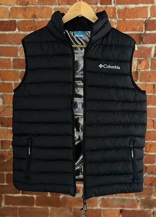 Чоловіча жилетка omni heat безрукавка стьобана чорна з сріблястою підкладкою жилет